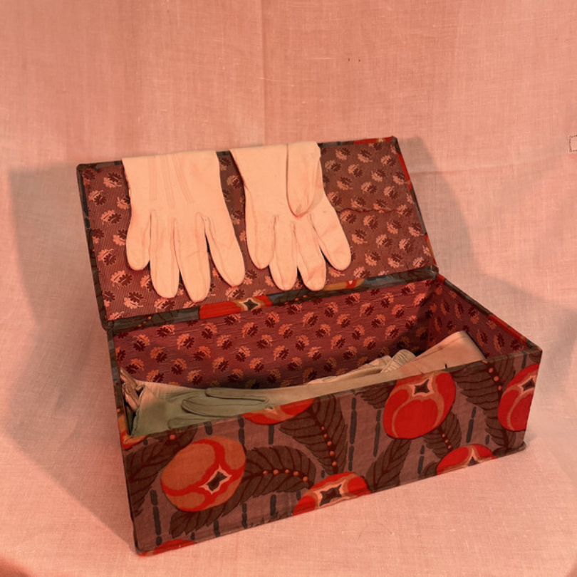 Boîte à Gants avec 2 Paires de Gants en Cuir pour Femme
